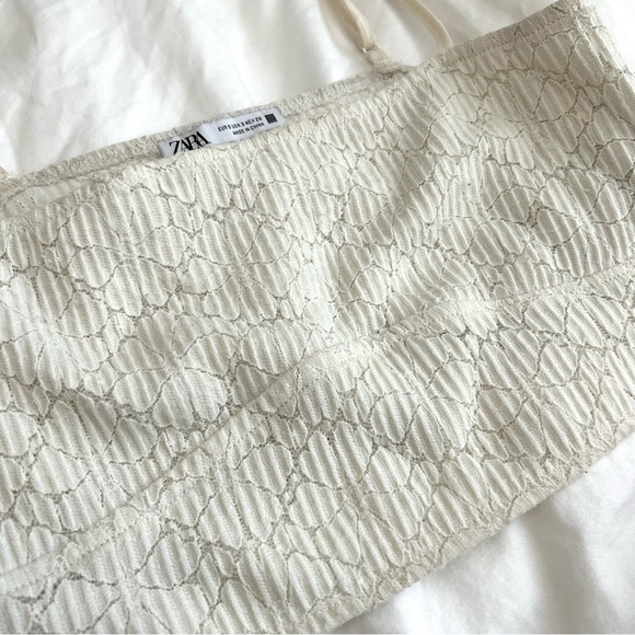 Zara lace floral crop top - Picture 3 of 4